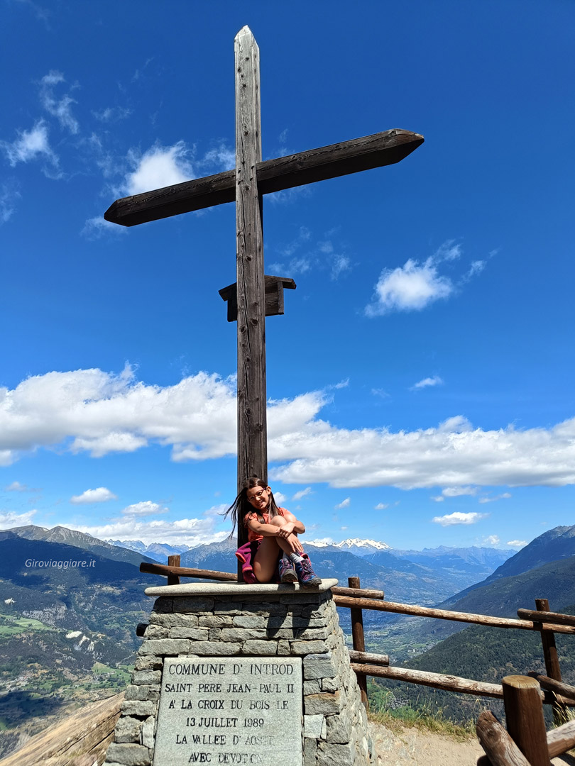 La croce, punto di arrivo dell'escursione