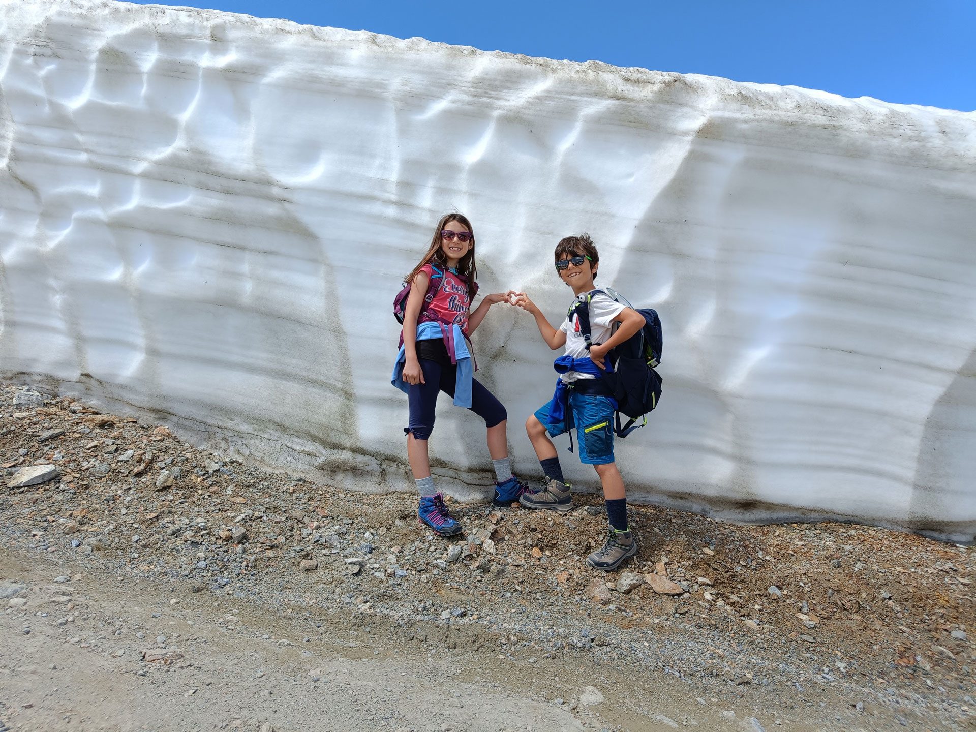 A giungo c'è ancora tantissima neve